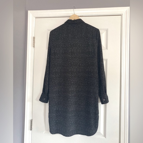 Lila Rose Polka Dot Long Sleeve Shirtdress M - Picture 4 of 15